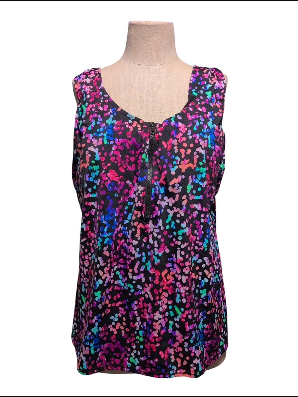 Swim 365 Tankini Swimwear Top Zipper Beach Pool Swimsuits For All Stretch 20